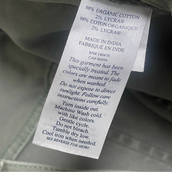 Faherty Pants Mens Comfort Twill 5-Pocket 2.0 Slim Straight Surplus Green Sz 40 - Picture 7 of 12